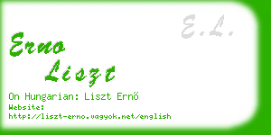 erno liszt business card