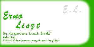 erno liszt business card